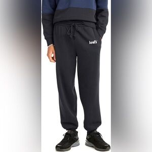 Levi's Black Sweatpants Elastic Cuffs Relaxed Fit